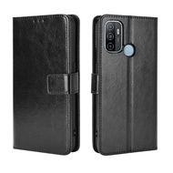 OPPO A53 Case PU Leather Wallet Flip Phone Case OPPO A53 2020 OPPOA53 Back Cover