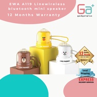 Ewa A119 Mini Bluetooth Speaker With Bass Radiator, Enhanced Impactive Bass, Perfect Travel Wireless