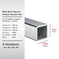 (1 1/2'' X 1 1/2'')(38mm x 38mm)(Thickness +- 2.5mm) Mild Steel Square Hollow Section Bar Besi Hollow Segi Empat Sama 四方