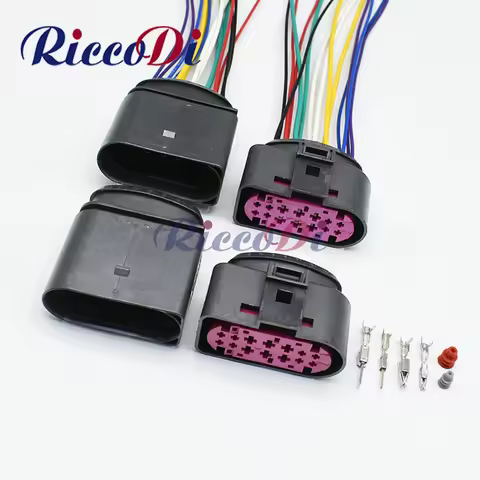 1Sets 14 Pin 14Pin car Headlight Xenon Lamp Plug auto headlight lamp socket waterproof connector 1J0