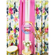 Pink Curtain Premium Canadian Cotton Non Fading Fabric 3in1 & 5in1 set 6ft to 7.5ft Long
