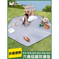 Hexagonal Moisture-Proof Mat Outdoor Camping Mat Floor Mat Thickened Aluminum Film Picnic Mat Portab
