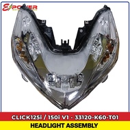 E-Power HONDA CLICK125i V.1 / CLICK150i V.1 Headlight Assembly -  33120-K60-T01 / 33110-K59-A11