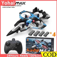 K500 Max 2.4G Remote Control Airplane, RC Stunt Foam Jet Glider with LED Light for Kids & Hobbyists