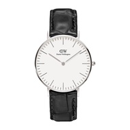 Original Daniel Wellington Classic Man Reading 40mm White Dial Black Leather Strap Man Watch DW00100