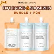 SKINEVER Salicylic Acid Weightless Exfoliating Body Lotion Body Sunscreen Waterproof Moisturizing 3P