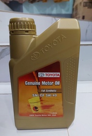 GENUINE TOYOTA MOTOR OIL ENGINE GAS/DIESEL 5W40 1LTR FULLY SYNTHETIC