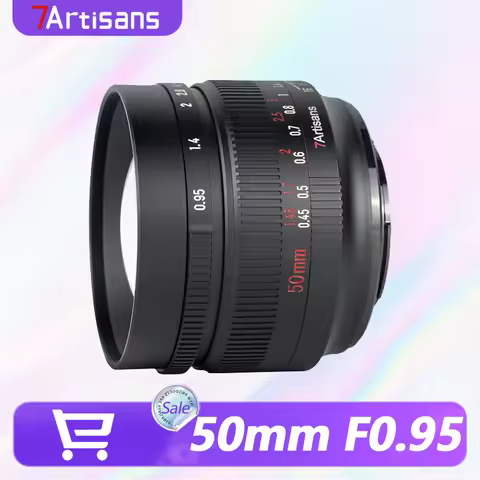 7artisans 50mm F0.95 APS-C Manual Prime Lens F0.95 Ultra Large Aperture 0.45m MFD 62mm for Sony E Fu