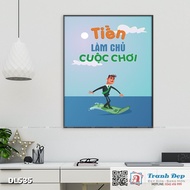 Motivational painting for office decoration - Money rules the game - DL535