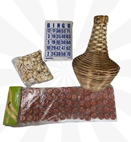 Bingo rattan set wood chips back to back and shells panantos