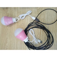 Set of 2 super bright 5w usb lights with 1.5m long cord + 01 5 meter extension cord