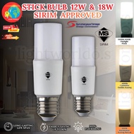 [SIRIM APPROVED] LED Bulb E27  Sirim 12W 18W / LED Stick Bulb 12W 18W DAYLIGHT COOLWHITEWARM WHITE