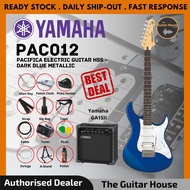 Yamaha PAC012 HSS Electric Guitar Blue Package with GA15II Electric Speaker Amplifier (PAC 012/PAC-012)