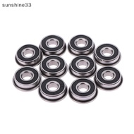 SY  10Pcs F695-2RS Stainless Steel Bearing Flanged Miniature Deep Groove Ball Bearings F695 RS Ball 