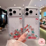 Cute Cherry Crybaby Quicksand Phone Case Compatible for iPhone 17 16 15 14 13 12 Pro Max 13ProMax Ac