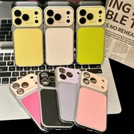 Luxury Big Window Leather Matte Phone Case For iPhone 17 13 14 15 16 Pro Max 16Pro 17Pro Case Cute L
