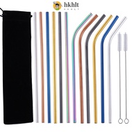 Ready Stock Stainless Steel Metal Drinking Straw Straws Straight Bent Reusable Washable