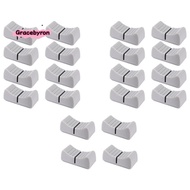 20Pcs 24mmx11mmx10mm Console Mixer Slider Fader Knobs Replacement for Potentiometer Gray Knob Black 