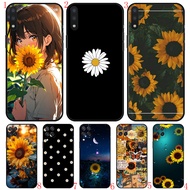 Huawei Y5P Y6P Y8P Y7A Y9A Y8S Y9S Y6 Y7 Y9 Prime 2019 V17 sunflower Soft black phone case