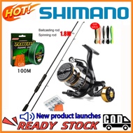 2024 New Fishing Set Shimano Reel Pancing Set Shimano Rod Set 1.8M Fishing Rod Reel Pancing Set