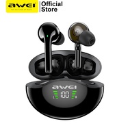 Awei T12P TWS Wireless Earbud 5.3 Bluetooth Earphone Dual Dynamic Driver Earbuds LED Display Smart Touch Control