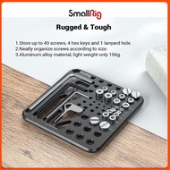 SmallRig 20Pcs Screws and Hex Key Storage Plate with 1/4"-20 3/8"-16 M2.5 M3 M4 M5 Stainless Steel S