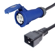 IEC 320 C20 to IEC309 316C6 Power Cords16 AmpsIP44 H05VV-F 3G1.5mm Wire gauge316P6 plug into IEC C19 Receptacle 2.5m