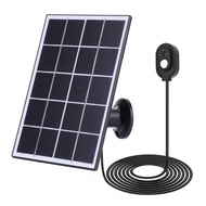 5V 10W Solar Charging Panel IP65 Waterproof Solar Panel Kit 9.8Ft/3M Cable 360°Adjustable Wall Mount