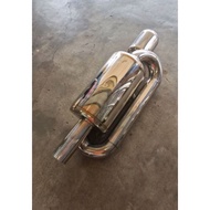 Stainless Steel Mugen Twin Loop S Flow Car Exhaust Muffler