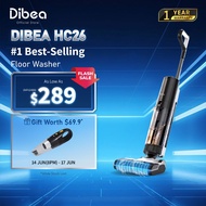 Dibea HC26/H8 Cordless Smart Wet Dry Floor Washer & Vacuum Cleaner | 99.9% Sterilization | Local War