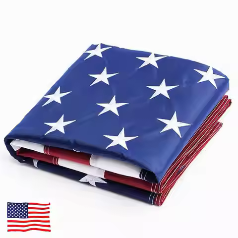 Oversized USA Flag American Banner 3x5 4x6 5x8 Feet Embroidered Stitched Stars And Stripes Flying Na