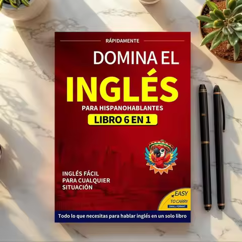 English Books for Beginners 6-in-1 Spanish Edition English Workbook Easy Language Learning Dictionar