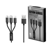 REMAX GITION SERIES 3 IN 1 CHARGING CABLE RC-131TH BLACK