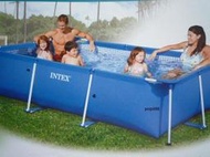 INTEX 28271 原廠 長方形框架大游泳池260cm*160cm*65cm 可以全家大人小朋友一起玩水游泳戲水