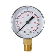 【MT】 0-4bar 0-60psi Air Compressor Hydraulic Pressure Meter for Air Water Oil Gas