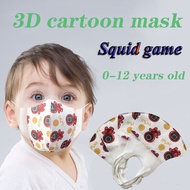 50pcs 3D Duckbill Kids Face Mask Children Mask Kids Mask 3 Ply 3D Protective Mask Nonwoven Protectio