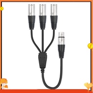 XLR Female to 3 Male Y Splitter Cable Xlr Y Splitter Cable for Mixer Microphone