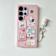 Pink Bunny Chian Pattern S26Ultra Case comparable for Samsung S26 S23 S24 Ultra S24FE 25FE S25eDge S