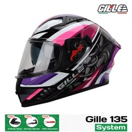 Gille 135 GTS SERIES V1 System Full Face Dual Visor Motorcycle Helmet ICC COD High-end helmet