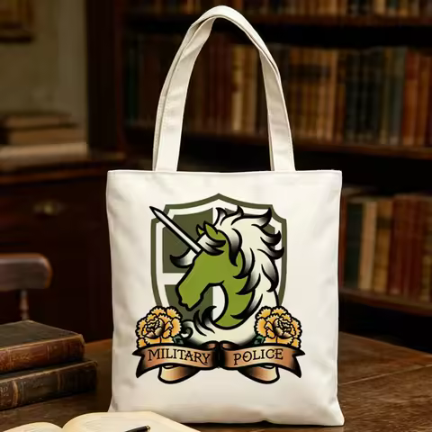 Attack on Titan tote bag reusable shopping grocery totebag woman