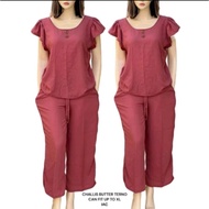 BUTTERFLY CHALLIS TERNO SQUARE PANTS HIGH QUALITY