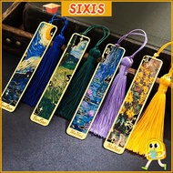 SIXIS Reading Book Clip, Metal Sunflower Lotus Metal Bookmark, Multifunctional Oil Painting Hollow P