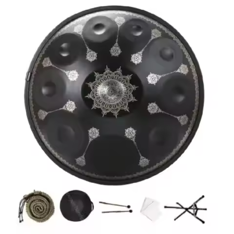 Professional Steel Tongue Drum, Authentic Handpan Drum, D Major, Yoga and meditation Percussion, 432