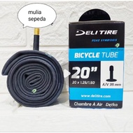 Bicycle inner tube 20 x 1.25 1.35 1.50 20x1.25 20x1.50 125 150 DELI tire 406 schrader av 35 mm large