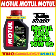 🔥💯%ORIGINAL❗️ Motul 4T 3100 Gold 10W40 Motorcycle Engine Oil Minyak Hitam 0.8L 🔥Fast Shipping❗️