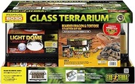 GEX EXOTERRA Blast Bearded Lizard &amp; Tortoise Breeding Kit BK Glass Cage for Reptiles Glass Terrarium 13-Piece Starter Set with Heater (W x D x H): 24.2 x 18.3 x 13.0 inches (61.5 x 46.5 x 33 cm)