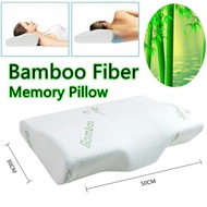 {Shushu pillow} Bamboo Memory Foam Bedding Pillow Neck protection Slow Rebound Butterfly Shaped Health Cervical 50x30cm
