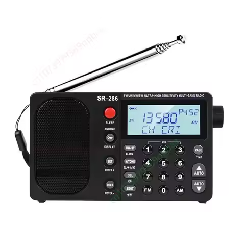For QODOSEN SR-286 with TEF6686 Car Chip For Portable Radio AM/FM/LW/SW Digital World Full Band Radi