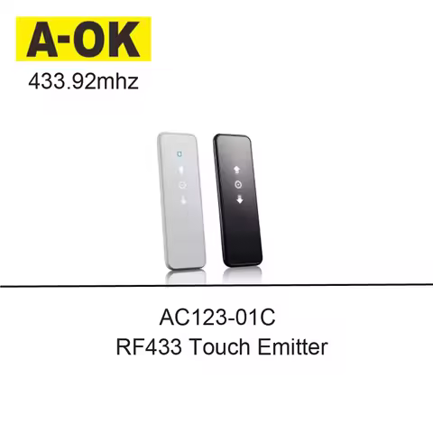 A-OK AC123-01C Handheld Touch Emitter Remote,RF433 Control for A-OK RF433 Curtian Motor and Tubular 