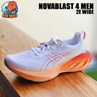 [Wide 2E] รองเท้าวิ่ง Asics - Novablast 4 2E 1011B694 103 สี ขาว/ ส้ม FF Blast+ ขายแต่ของเเท้เท่านั้